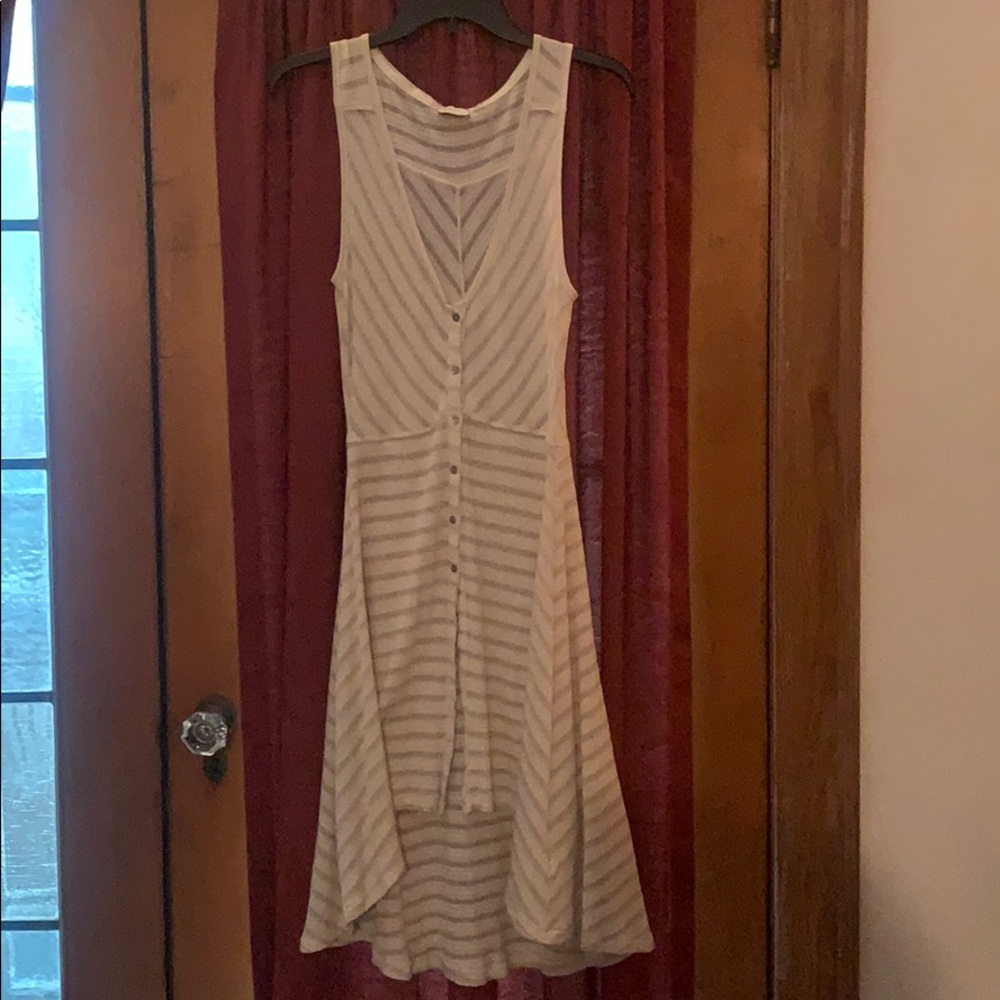 Anthropologie Postmark sandstripe tank duster